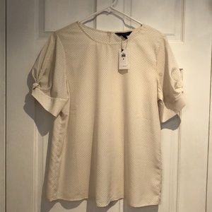 Banana Republic Cream Polka-Dot Blouse
